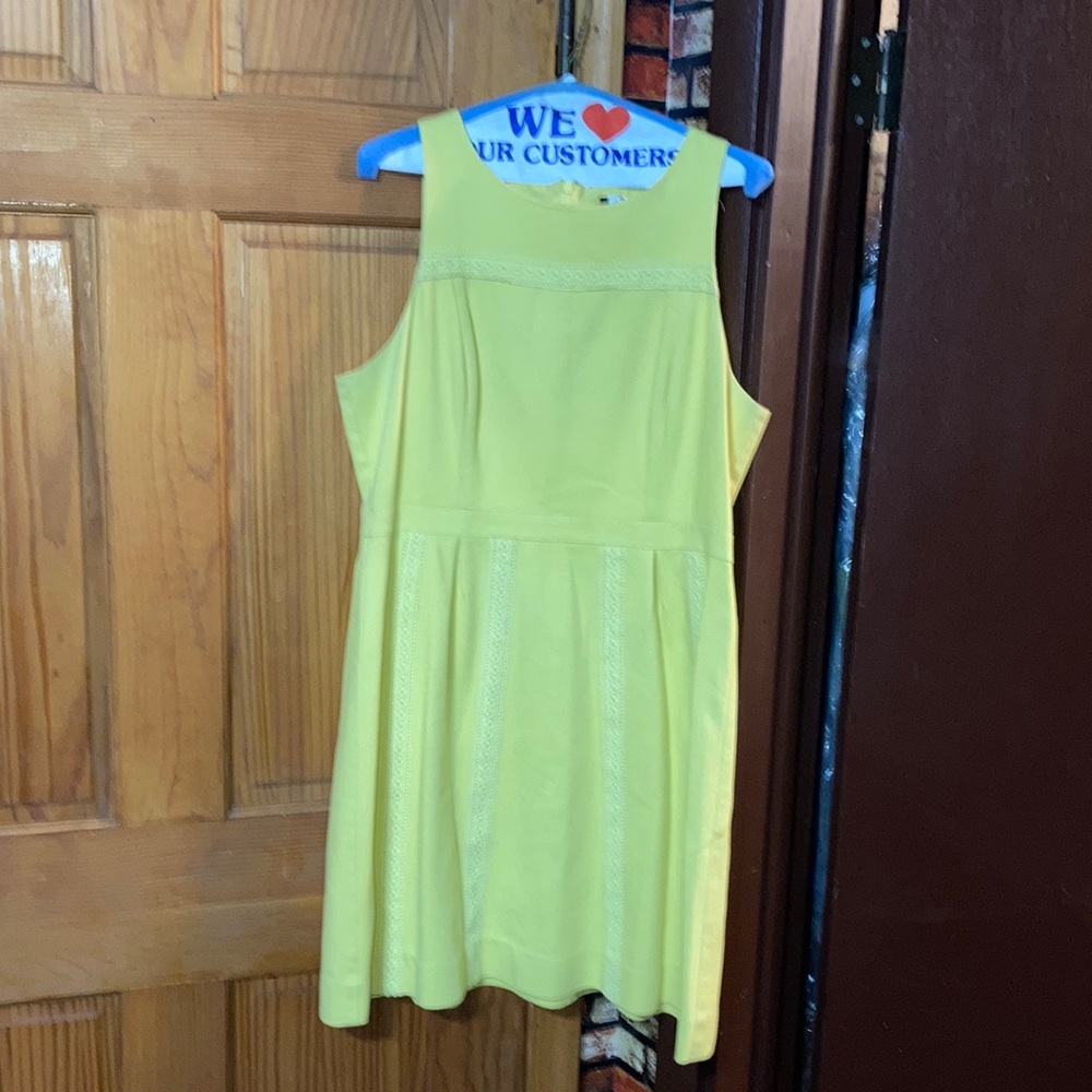 J. Crew Yellow Sleeveless A-Line Dress